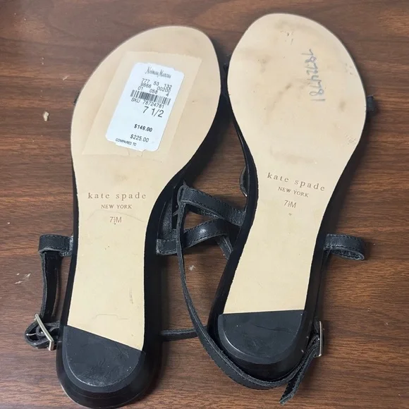 Kate Spade Black Sandals Size 7.5M NWT - Picture 3 of 5